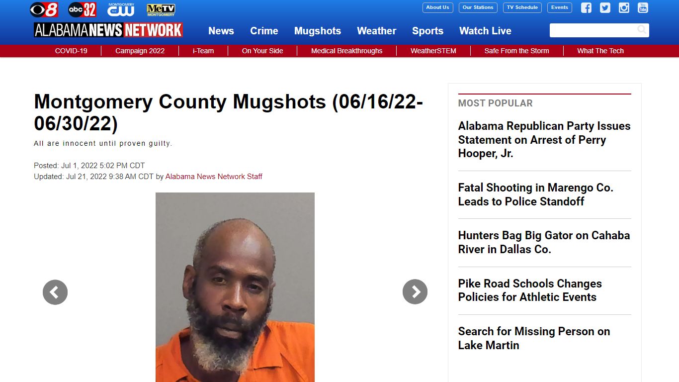 Montgomery County Mugshots (06/16/22-06/30/22) - Alabama News